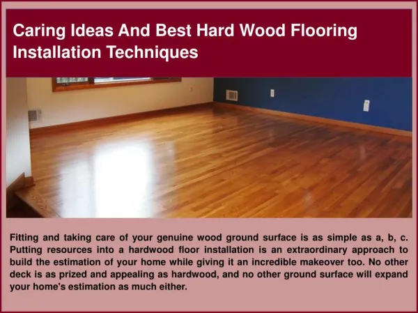 Best Hard Wood Flooring Installation in Salem