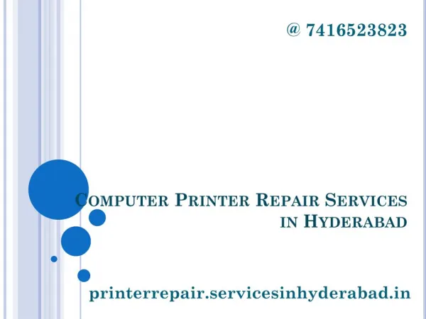 Computer Printer Repair Services in Hyderabad