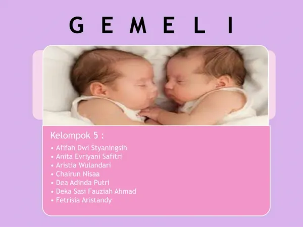 GEMELI (kehamilan kembar)
