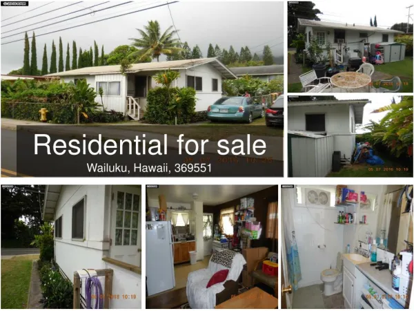 Residential for sale in wailuku, hawaii, 369551