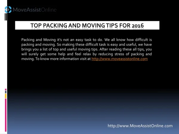 Searching Top Moving Tips for 2016?