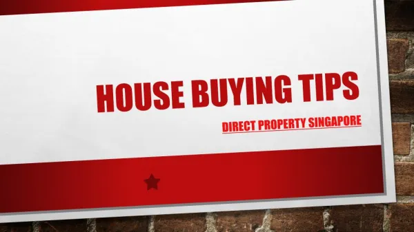 House Buying Tips in Singapore