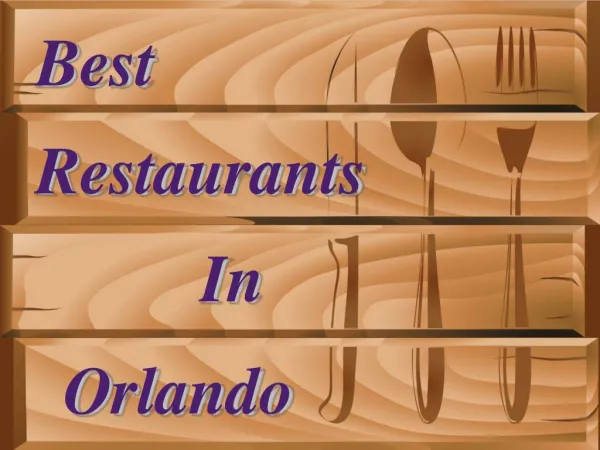 Best Restaurants in Orlando