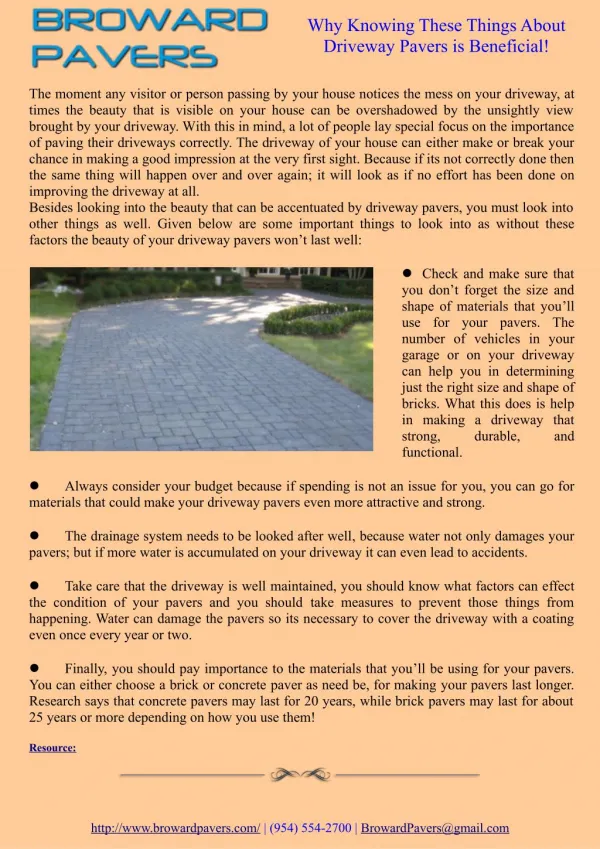 Why Knowing These Things About Driveway Pavers is Beneficial