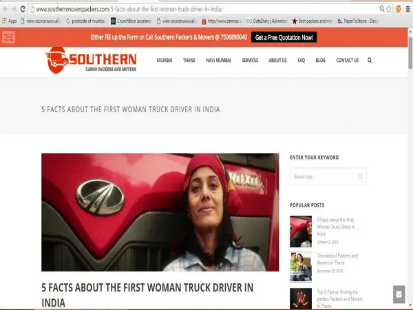 5 Facts about the First Woman Truck Driver in India