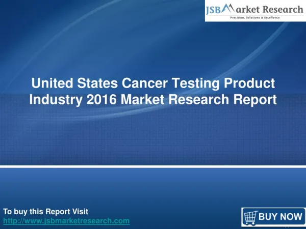 Market Research Report on Cancer Testing Product Industry