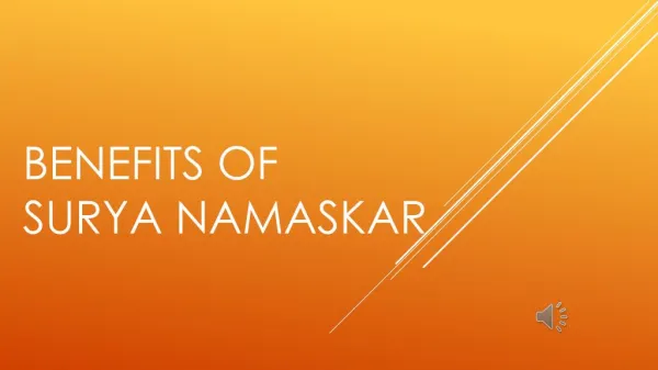 Benefis of surya namaskar