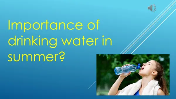 Importance of drinking water in summer