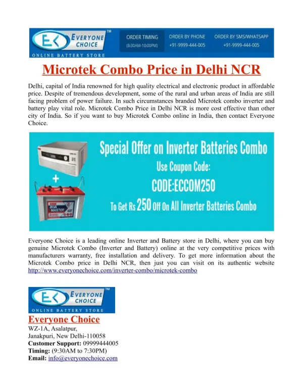 Microtek Combo Price in Delhi NCR