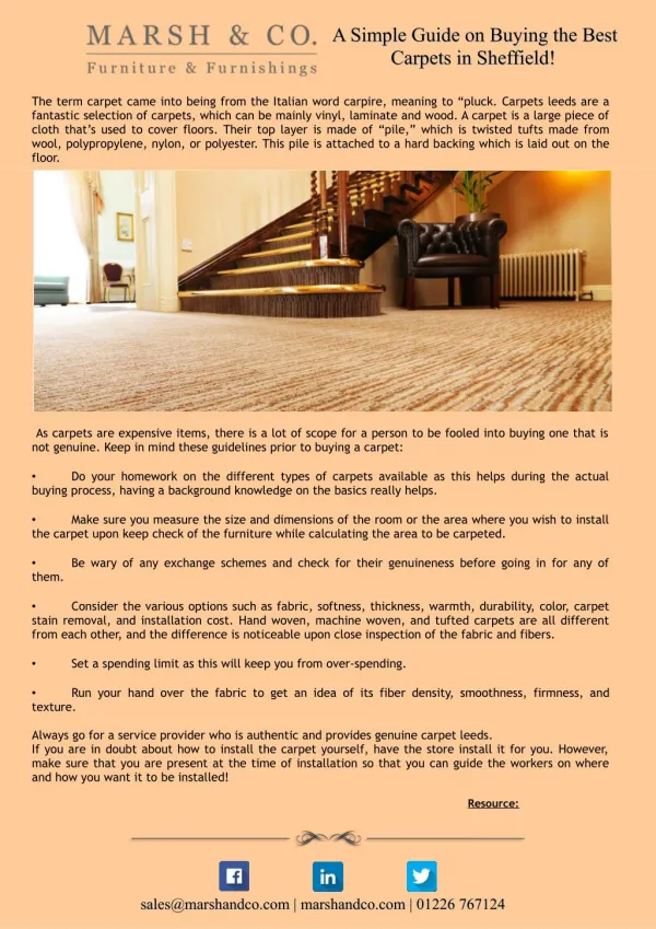 A Simple Guide on Buying the Best Carpets in Sheffield
