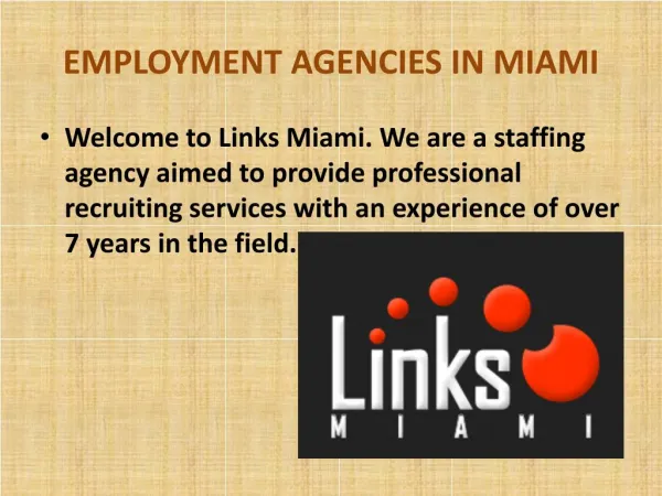 Agencias De Empleo En Miami