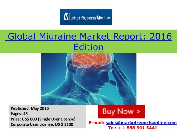 U.S. Migraine Market Analysis - 2016