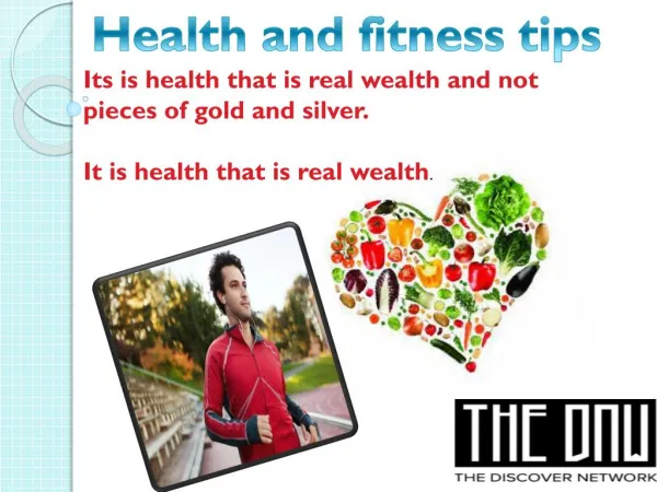 Health and fitness tips