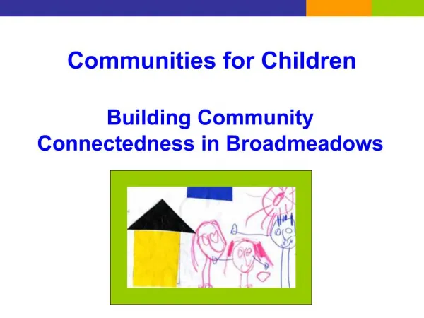 Building Community Connectedness in Broadmeadows