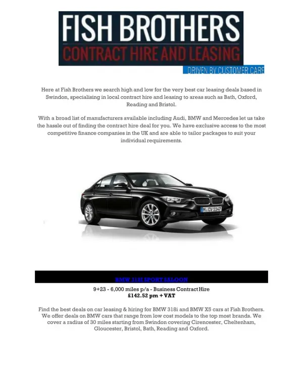 Fish Brothers Contract Hire and Leasing