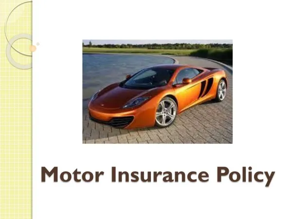 Best Performance Motor Insurance Cost