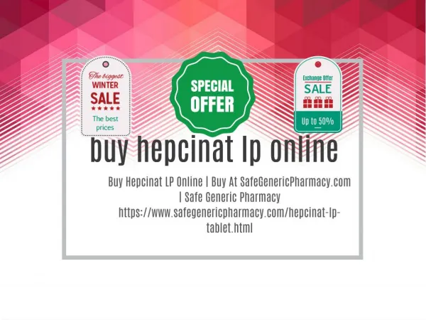 Buy Hepcinat LP Online | Buy At SafeGenericPharmacy.com | Safe Generic Pharmacy