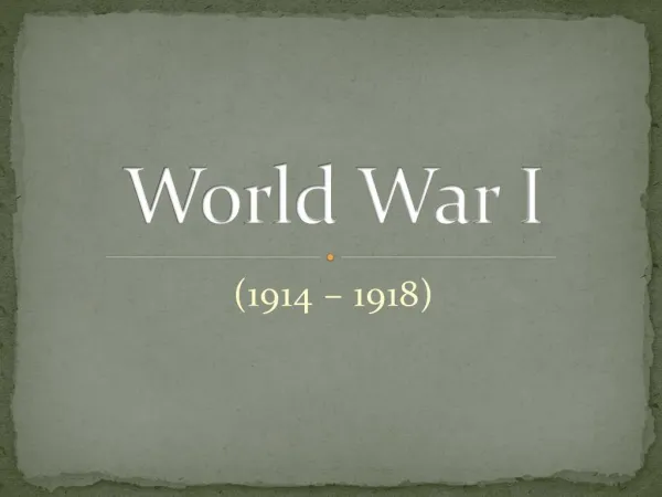 Mayer - World History - WWI