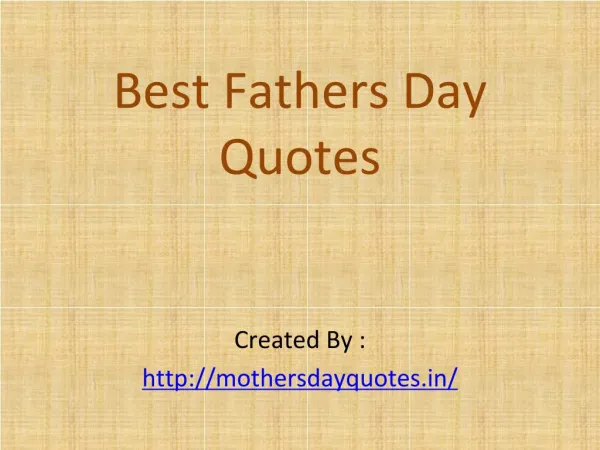 Happy fathers day quotes