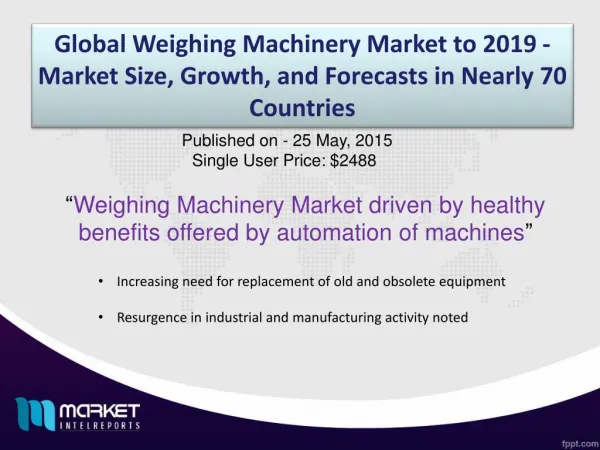 Weighing Machinery Market: High demand from labours for weighing equipment with digital scales