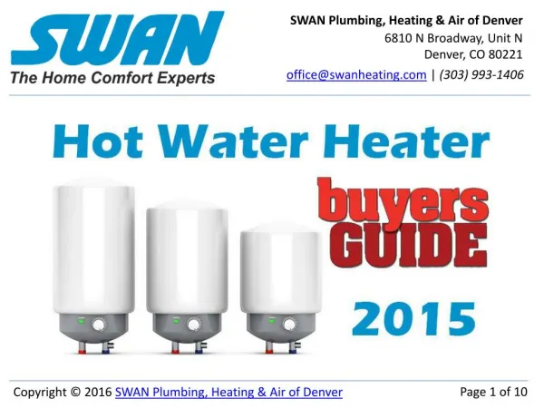 Denver Buyers Guide: Hot Water Heaters 2016