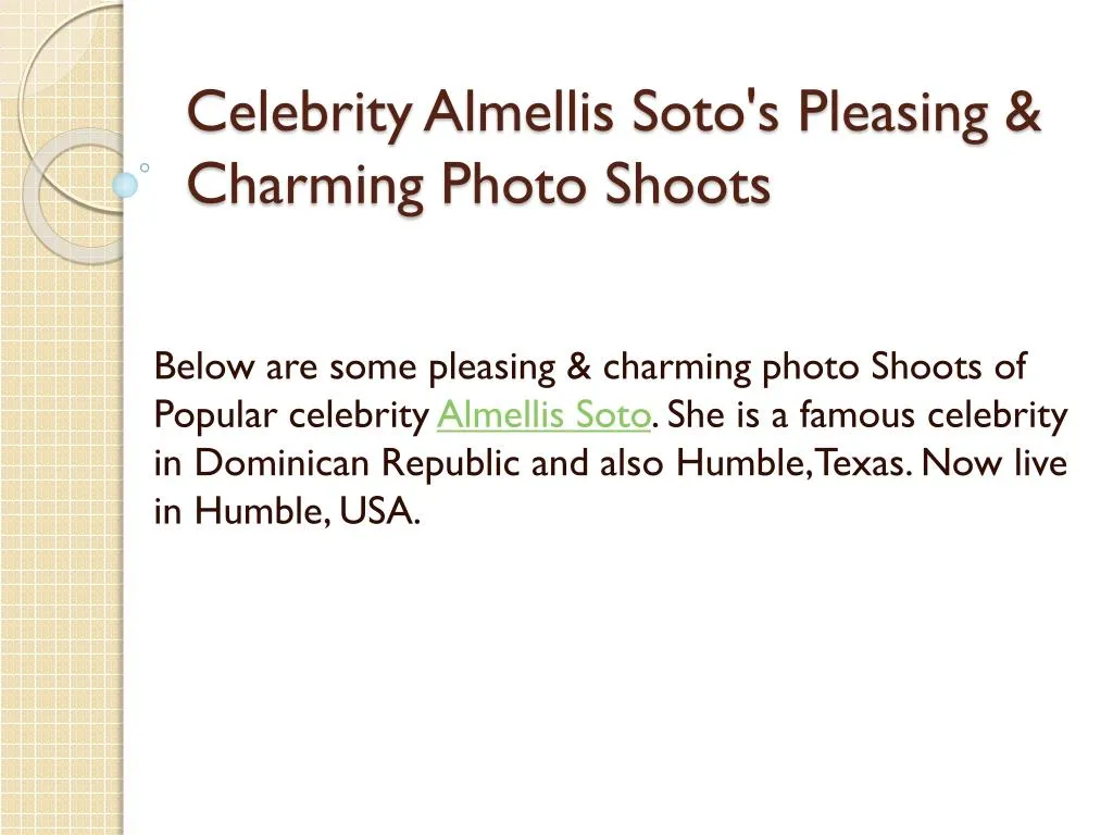 celebrity almellis soto s pleasing charming photo shoots