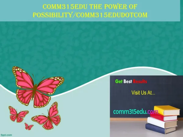 comm315edu The power of possibility/comm315edudotcom