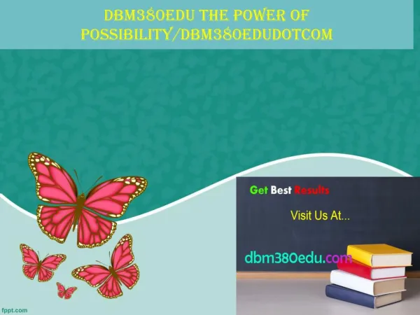 dbm380edu The power of possibility/dbm380edudotcom