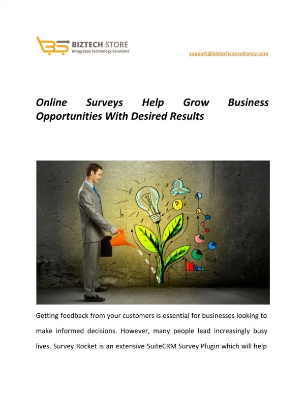 Online surveys help grow business opportunities with desired results