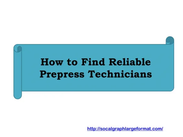 How to Find Reliable Prepress Technicians
