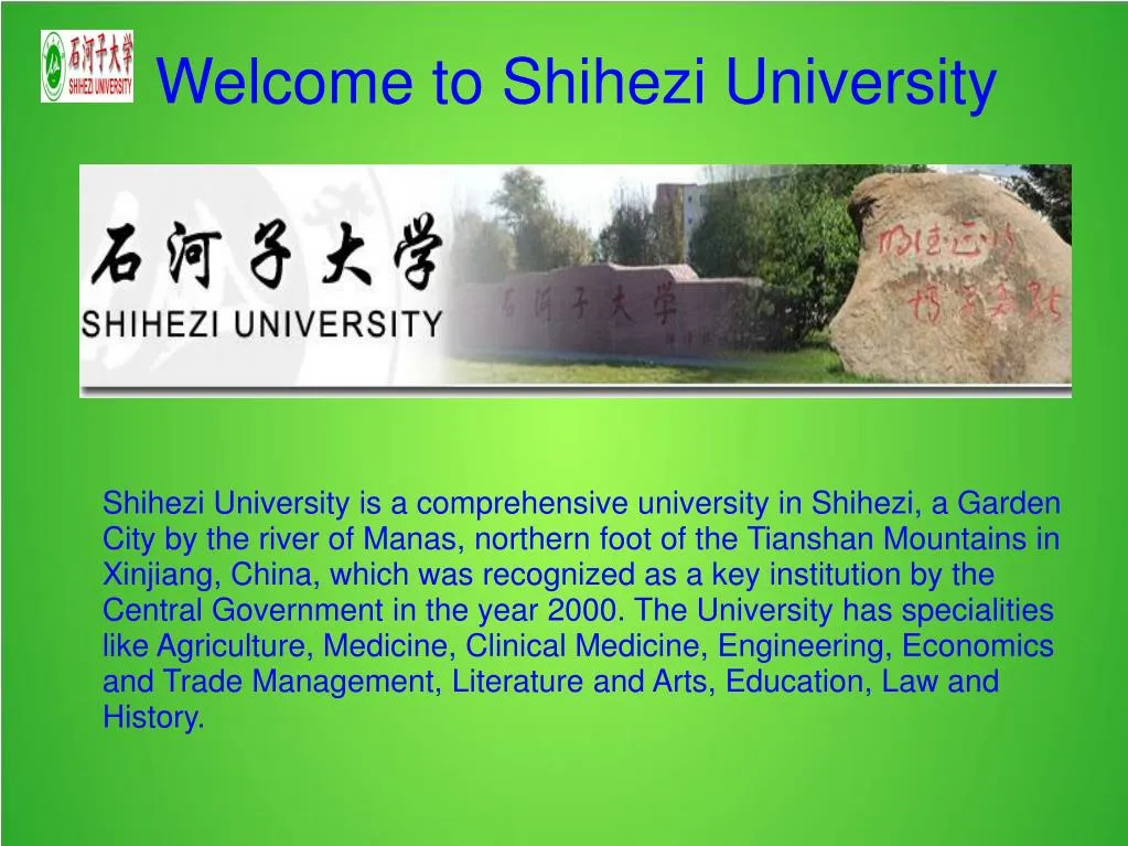 welcome to shihezi university
