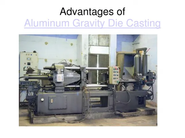 Advantages of Aluminum pressure die casting