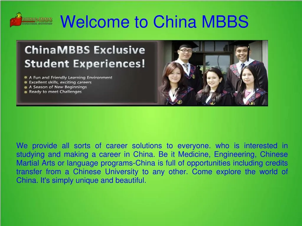 welcome to china mbbs