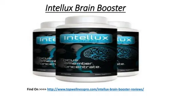 Intellux Brain Booster Reviews