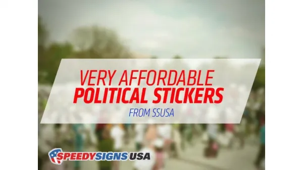 Very Affordable Political Stickers from SSUSA