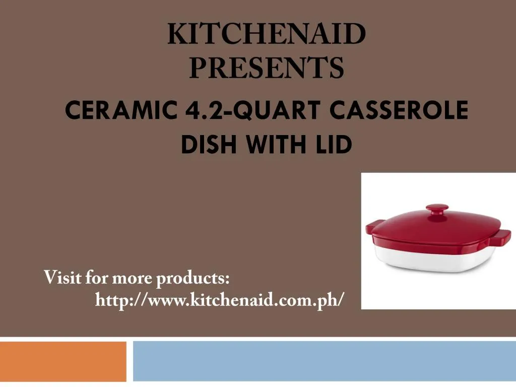 kitchenaid presents ceramic 4 2 quart casserole dish with lid