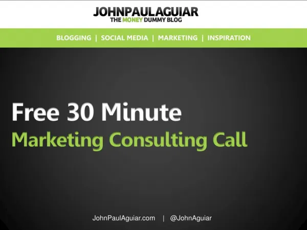 Offering A Free 30 Minute Marketing Consulting Call