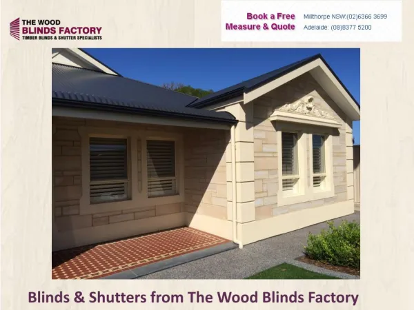 Blinds & Shutters from The Wood Blinds Factory