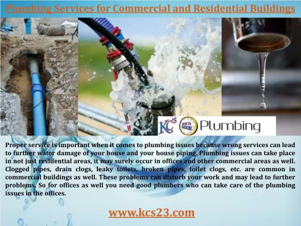 24 Hours Emergency Plumbing Services