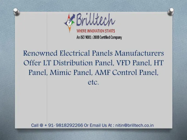 Power Control Panel Manufacturers Delhi, Exporters India
