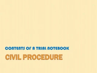 CIVIL PROCEDURE - slide 1