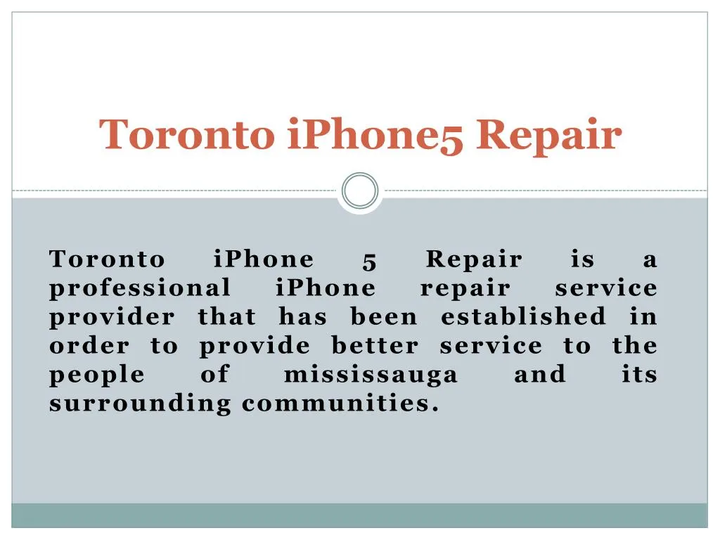 toronto iphone5 repair