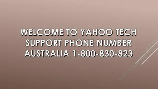 Yahoo Support Contact Number Australia | Yahoo Support 1-800-830-823