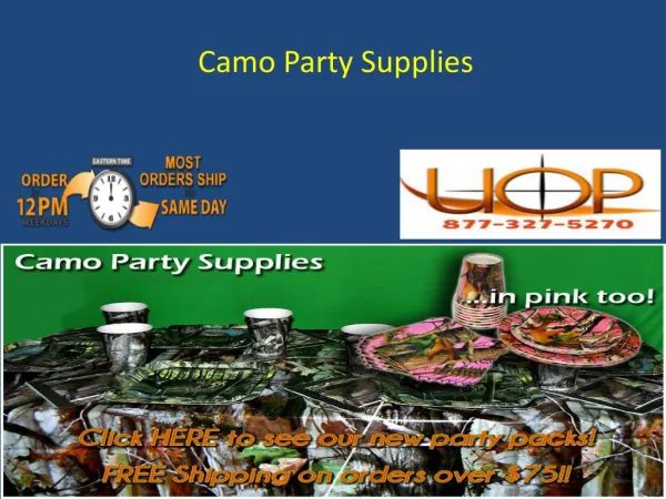 Camo Party Supplies