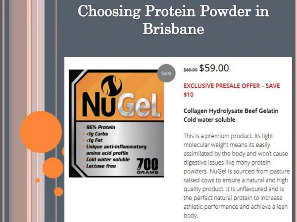 Choosing Best Protein Powder In Brisbane