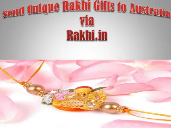 Send Unique Rakhi Gifts to Australia via Rakhi.in