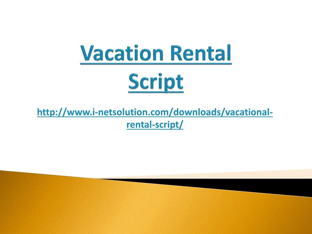 vacation rental script