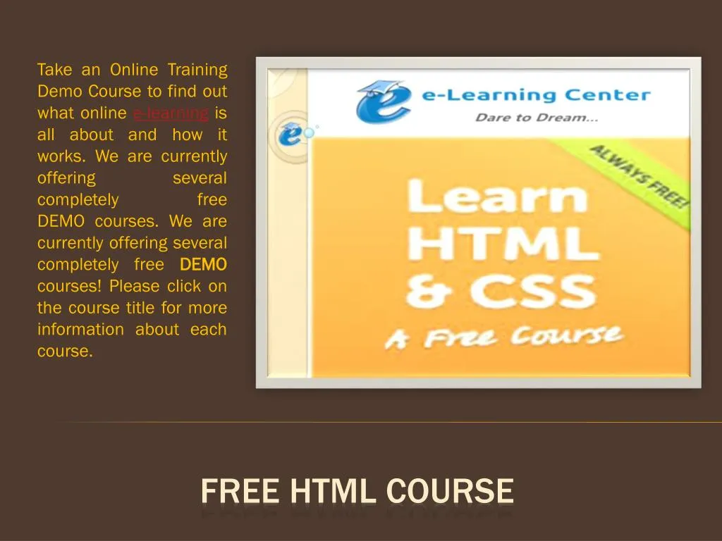 free html course