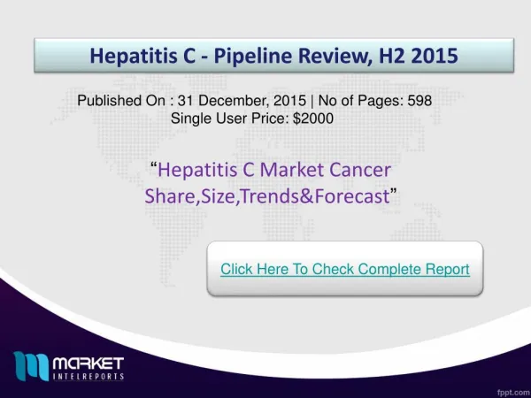 Factors influencing for the development Hepatitis C Market