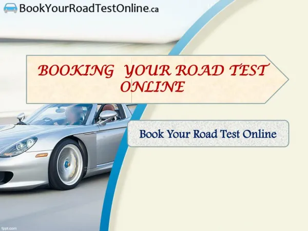 BOOKING YOUR ROAD TEST ONLINE